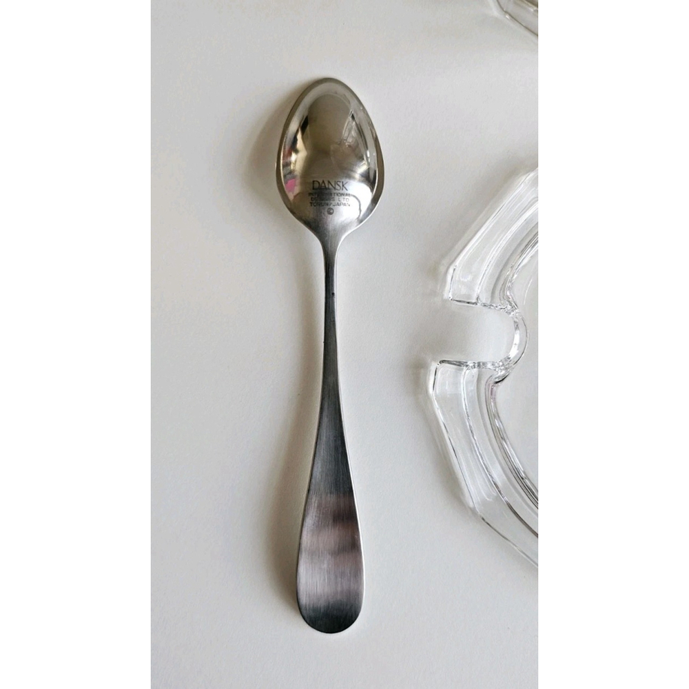 Dansk International Designs Lead Crystal Condiment Jar, Lid & Spoon Clear Glass - Picture 13 of 13